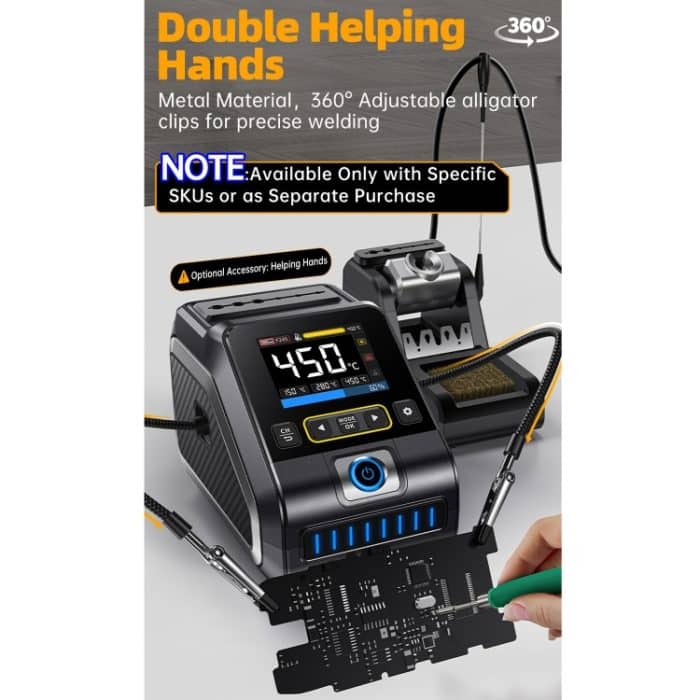 FNIRSI 200W Intelligente elektrische Lötkolbenstation mit konstanter Temperatur, EU Plug F210 K Head, EU Plug F210 Upgrade 3 Heads, EU Plug F245 B Head, EU Plug F245 Upgrade 6 Heads, US Plug F210 K Head, US Plug F210 Upgrade 3 Heads, US Plug F245 B Hea... – Bild 7