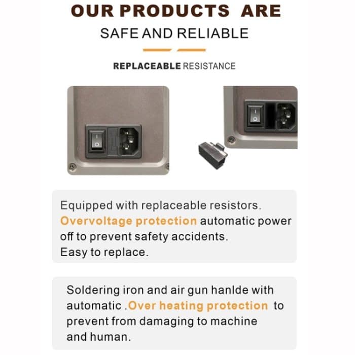 BAKU BA-898D + T12 Lötstation Einstellbare Temperatur Elektrischer digitaler Lötkolben für die Telefonreparatur, US Plug 110V, EU Plug 220V – Bild 9