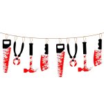 Halloween Nachahmung Blut Messer Anhänger Dekorative Flagge Spukhaus Tür Vorhang, 8pcs, 12pcs, 8pcs +12pcs