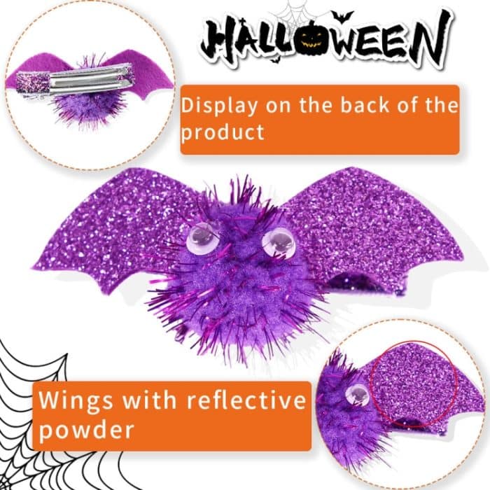 1 Paar Halloween Fledermaus Haarnadel Kinder Kostüm Kopfschmuck – Bild 3