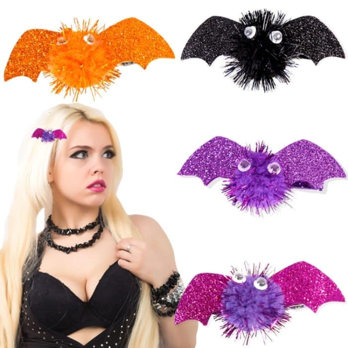 1 Paar Halloween Fledermaus Haarnadel Kinder Kostüm Kopfschmuck – Bild 4
