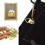 50 teile/paket Foto Rahmen Haken Kleiderbügel Dreieck Einloch Bild Haken mit Schrauben