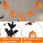 3m Halloween Waben Girlande Anhänger Spinne Bat Party Flagge Szene Layout Requisiten – Bild 4