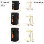 Cwatcun D157 DSLR-Kamera-Objektivtubus, stoßfest, verdickte Digitalobjektivtasche, Flip-Objektivtasche, Medium Black, Large Black, Extra Large Black – Bild 3