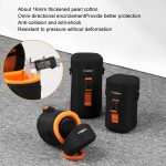 Cwatcun D157 DSLR-Kamera-Objektivtubus, stoßfest, verdickte Digitalobjektivtasche, Flip-Objektivtasche, Medium Black, Large Black, Extra Large Black – Bild 8