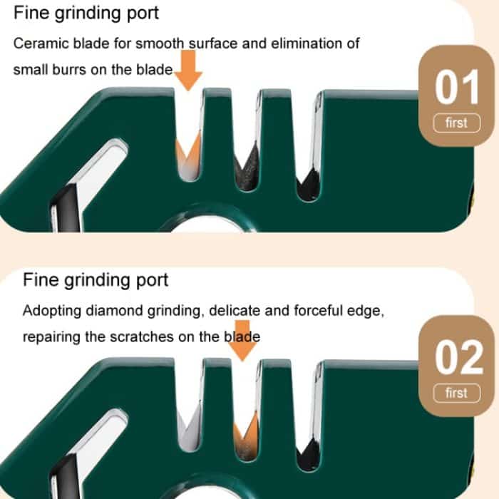 4 in 1 Messerschärfer 4-stufiger Schnellschleifstein für die Küche Manuelles Schärfwerkzeug – Bild 4
