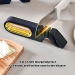4 in 1 Messerschärfer 4-stufiger Schnellschleifstein für die Küche Manuelles Schärfwerkzeug – Bild 8