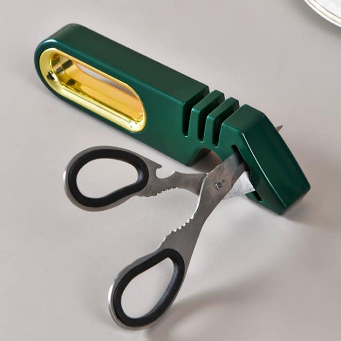 4 in 1 Messerschärfer 4-stufiger Schnellschleifstein für die Küche Manuelles Schärfwerkzeug – Bild 9