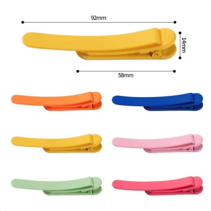 Lesezeichenclip aus Silikon, automatische Seitenaufzeichnung, Lesetool, 3pcs Rose Red + Yellow + Blue, 3pcs Green + Pink + Orange, 6pcs /Set – Bild 2