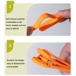 Lesezeichenclip aus Silikon, automatische Seitenaufzeichnung, Lesetool, 3pcs Rose Red + Yellow + Blue, 3pcs Green + Pink + Orange, 6pcs /Set – Bild 3