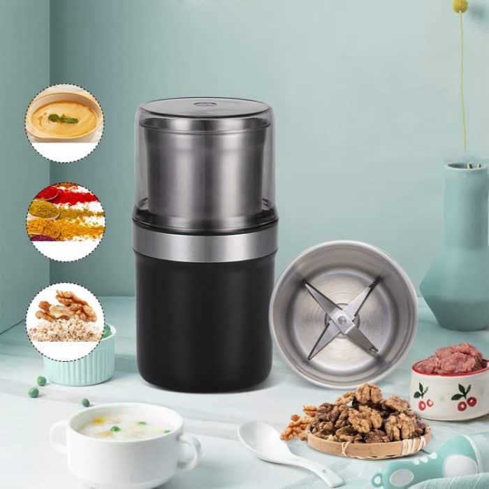 Einzeltasse Kreuzmesser Kleine elektrische Kaffeemühle Kaffeebohnenkörner Feinmahlpulvermaschine, EU Plug, US Plug, UK Plug – Bild 2