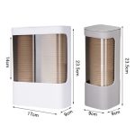 Haushalts-Einwegbecher-Organizer, Wasserspender, staubdichtes Wandregal, Single Cylinder White, Single Cylinder Gray, Dual Cylinder White, Dual Cylinder Gray – Bild 3