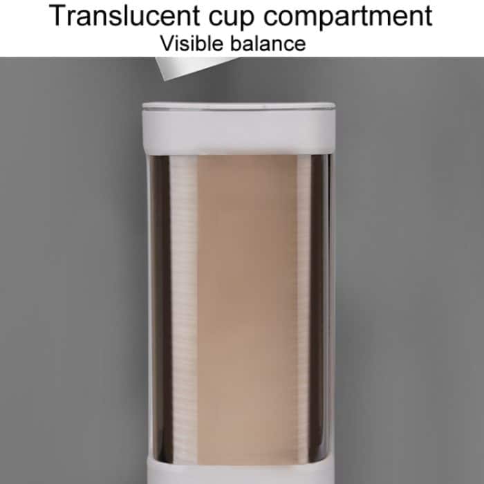 Haushalts-Einwegbecher-Organizer, Wasserspender, staubdichtes Wandregal, Single Cylinder White, Single Cylinder Gray, Dual Cylinder White, Dual Cylinder Gray – Bild 4