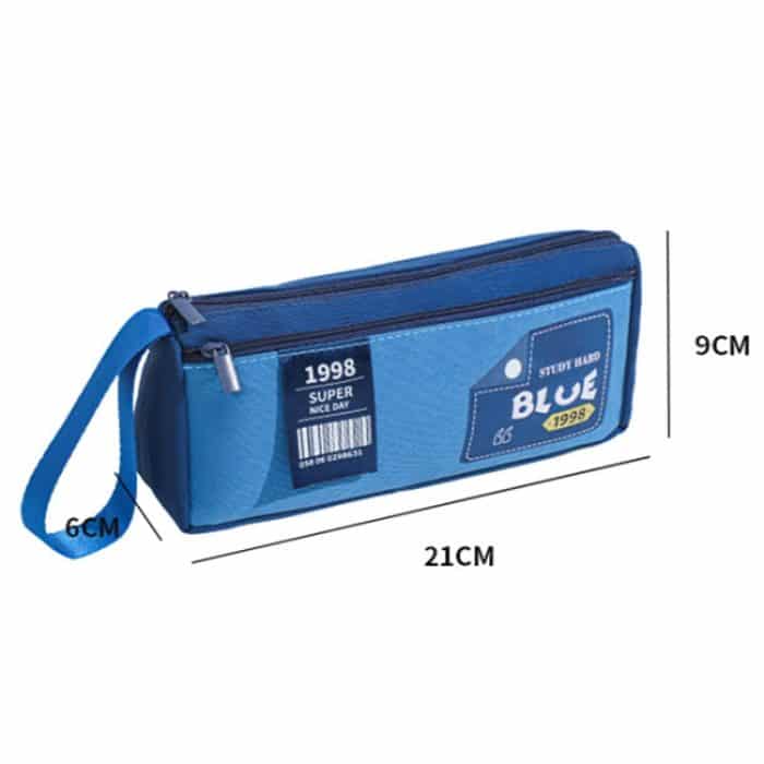 Doppellagiges Federmäppchen im Retro-Dreieck-Design für Schüler – Bild 2