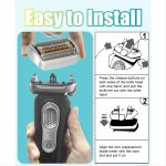 Für Braun Series 9 Pro Elektrorasierer, 94M-Klinge, goldene Netzabdeckung, With Words, Without Words – Bild 5