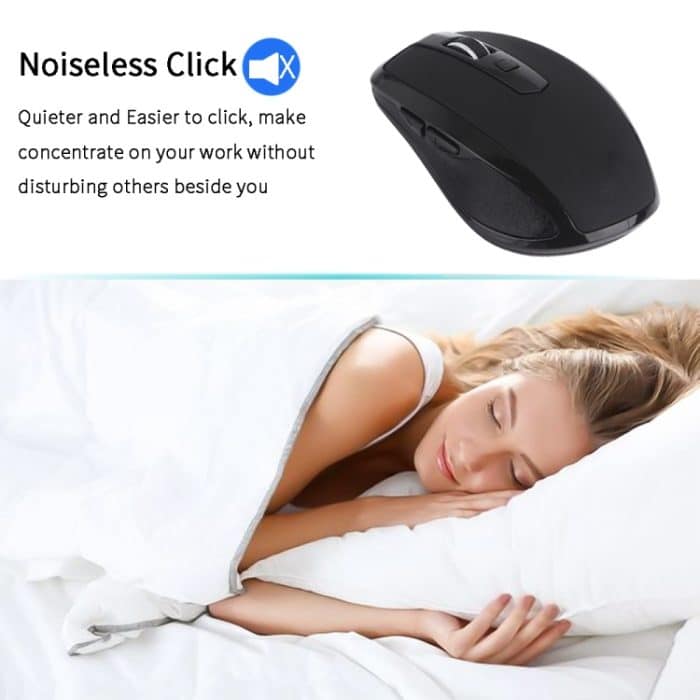 6-Tasten Typ-C/USB-C Laptop Büro Spiel Leise Drahtlose Maus, E27 Black – Bild 6