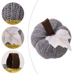 Thanksgiving Dekoration Kürbis Anhänger Ernte Festival gestrickte Kürbis Ornament Anordnung – Bild 4