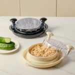 Saugnapf an der Unterseite, multifunktionaler Hähnchenbrust-Salatzerkleinerer, manueller Fleischwolf – Bild 2