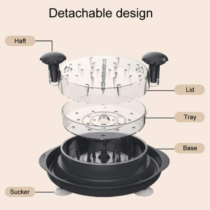 Saugnapf an der Unterseite, multifunktionaler Hähnchenbrust-Salatzerkleinerer, manueller Fleischwolf – Bild 4