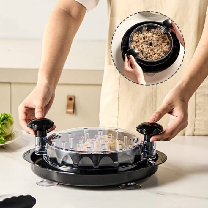 Saugnapf an der Unterseite, multifunktionaler Hähnchenbrust-Salatzerkleinerer, manueller Fleischwolf – Bild 9