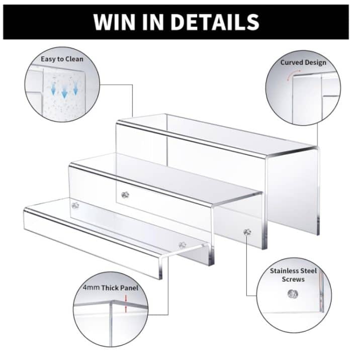 Acryl 3 Schicht Wein Schrank Flasche Rack für Bar Figur Display – Bild 3