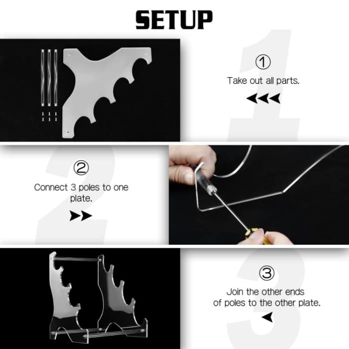 4-lagiger Lichtschwert-Ausstellungsständer, Acryl-Spielzeugregal – Bild 4