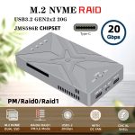Dual M.2 NVME SSD RAID Array Mobiles Festplattengehäuse Typ-C USB3.2 GEN2x2 20G 586R, PH8586R – Bild 8