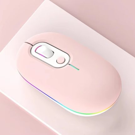 Wiederaufladbare beleuchtete, leise kabellose Maus, 2.4G Pink, 2.4G Blue, 2.4G Green, 2.4G+Bluetooth Pink, 2.4G+Bluetooth Blue, 2.4G+Bluetooth Green