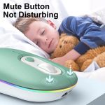 Wiederaufladbare beleuchtete, leise kabellose Maus, 2.4G Pink, 2.4G Blue, 2.4G Green, 2.4G+Bluetooth Pink, 2.4G+Bluetooth Blue, 2.4G+Bluetooth Green – Bild 6