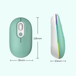 Wiederaufladbare beleuchtete, leise kabellose Maus, 2.4G Pink, 2.4G Blue, 2.4G Green, 2.4G+Bluetooth Pink, 2.4G+Bluetooth Blue, 2.4G+Bluetooth Green – Bild 9