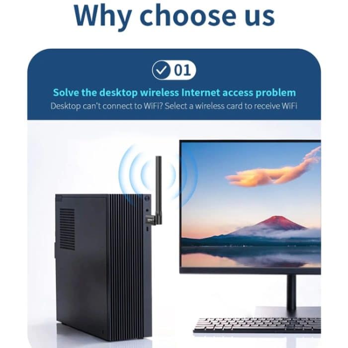 COMFAST CF-940F 300Mbps WiFi6 USB Adapter 2,4 GHz WiFi Antenne Drahtlose Netzwerkkarte – Bild 6