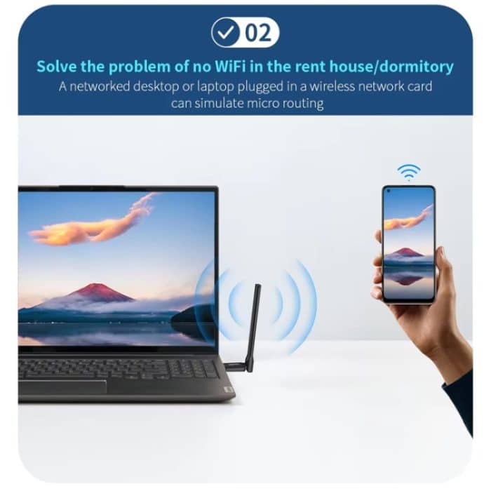 COMFAST CF-940F 300Mbps WiFi6 USB Adapter 2,4 GHz WiFi Antenne Drahtlose Netzwerkkarte – Bild 7