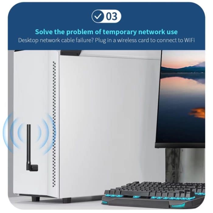 COMFAST CF-940F 300Mbps WiFi6 USB Adapter 2,4 GHz WiFi Antenne Drahtlose Netzwerkkarte – Bild 8