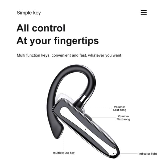 Bluetooth-Kopfhörer mit Digitalanzeige, Ladefach, kabelloser Kopfhörer zur Geräuschunterdrückung im Auto, 530-1 with Charging Box – Bild 6