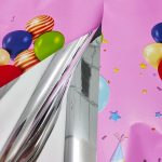 137x183cm Happy Birthday PET Aluminiumfolie Tischdecken Einweg wasserdichte Party dekorative Tischdecke, English White Balloon, English Black Balloon, English Pink Balloon, Spanish Pink Star, Spanish Gold Star, Spanish Rose Star – Bild 5