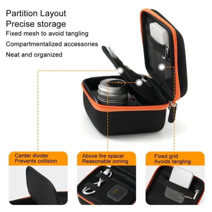 Cwatcun D156 Große tragbare Aufbewahrungstasche Kleine Microslice-Hartschalen-Kameratasche – Bild 6