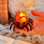 LED Halloween Spinne Kerze Licht Elektronische Umgebungs Dekorative Nacht Lampe Desktop Ornament, Spider – Bild 4