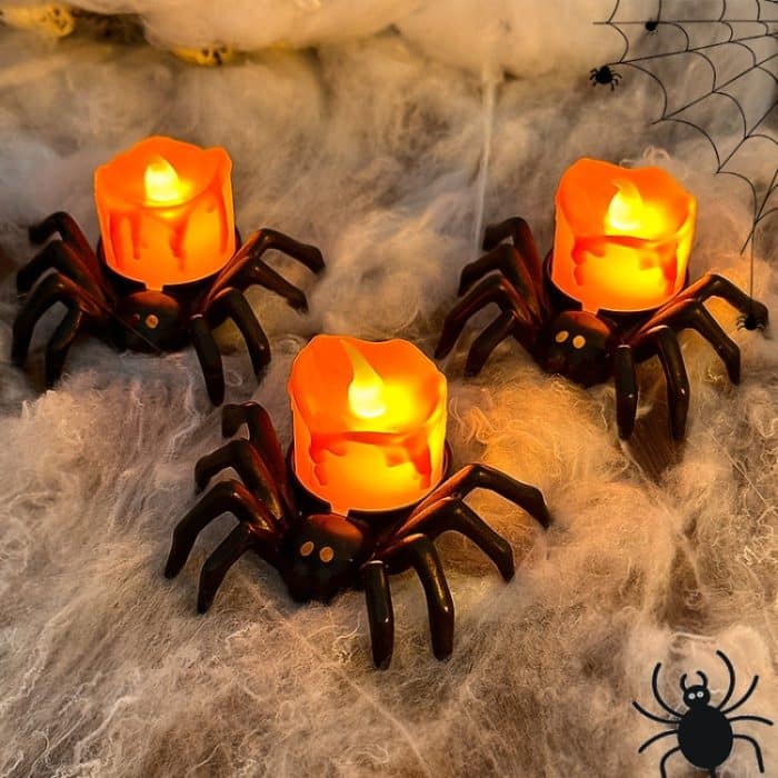 LED Halloween Spinne Kerze Licht Elektronische Umgebungs Dekorative Nacht Lampe Desktop Ornament, Spider – Bild 5