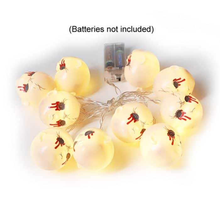 LED Halloween Dekoration Atmosphäre Layout Ghost Face Light String, 1.5m 10 LEDs Always On, 3m 20 LEDs Flashing, 6m 40 LEDs Flashing – Bild 3