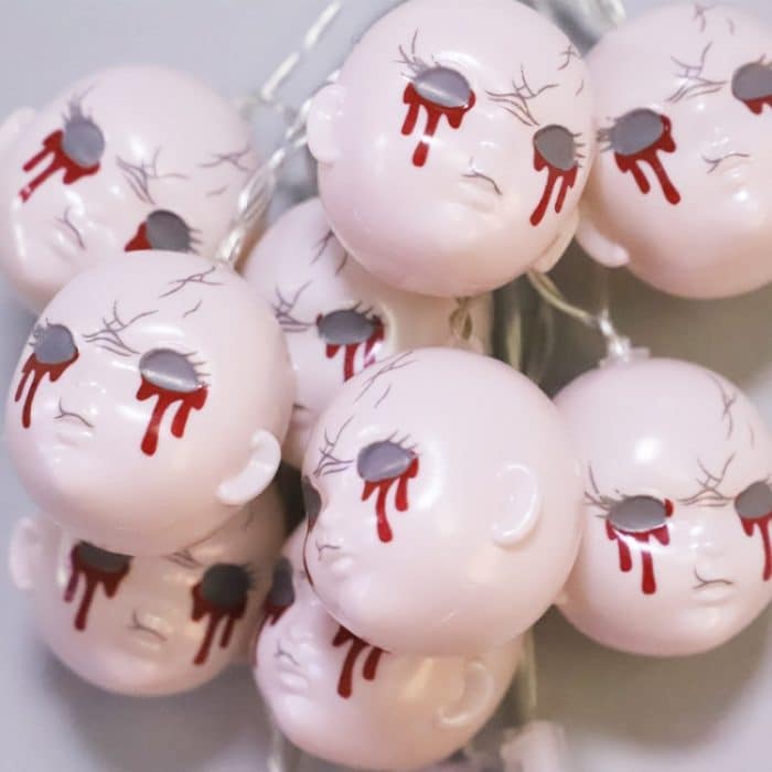 LED Halloween Dekoration Atmosphäre Layout Ghost Face Light String, 1.5m 10 LEDs Always On, 3m 20 LEDs Flashing, 6m 40 LEDs Flashing – Bild 4