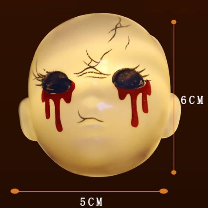 LED Halloween Dekoration Atmosphäre Layout Ghost Face Light String, 1.5m 10 LEDs Always On, 3m 20 LEDs Flashing, 6m 40 LEDs Flashing – Bild 5