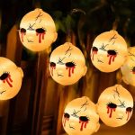 LED Halloween Dekoration Atmosphäre Layout Ghost Face Light String, 1.5m 10 LEDs Always On, 3m 20 LEDs Flashing, 6m 40 LEDs Flashing – Bild 7