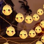 LED Halloween Dekoration Atmosphäre Layout Ghost Face Light String, 1.5m 10 LEDs Always On, 3m 20 LEDs Flashing, 6m 40 LEDs Flashing – Bild 8