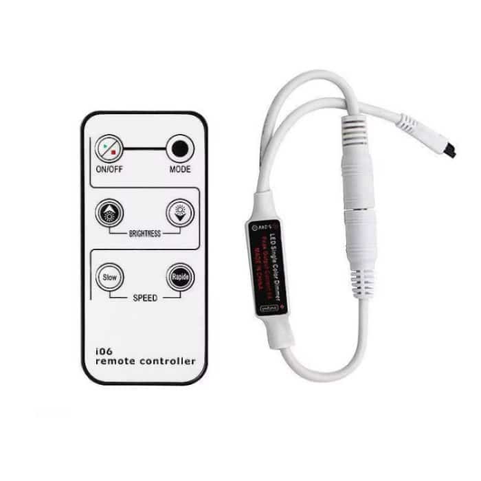 6-Tasten-Einzelfarb-DC-Controller-Infrarot-Dimmlicht mit LED-Controller – Bild 2