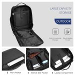 Ozuko Business Laptop USB Rucksack Männer Schultasche – Bild 10