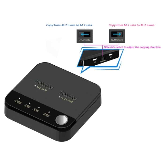 SSD-Kopiermaschine M.2 SATA/NVME Gegenseitiges Kopieren Klonen Online Lesen/Schreiben HDD Gehäuse – Bild 4