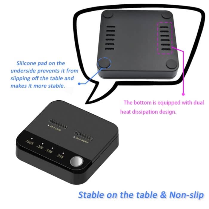 SSD-Kopiermaschine M.2 SATA/NVME Gegenseitiges Kopieren Klonen Online Lesen/Schreiben HDD Gehäuse – Bild 5