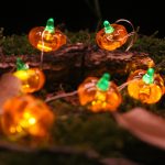 LED Halloween 3D Kürbis String Lichter Bar Shop Ambiente Szene Layout Dekorative Laternen, 20 LEDs Always On, 30 LEDs Always On, 20 LEDs Flashing, 30 LEDs Flashing – Bild 3