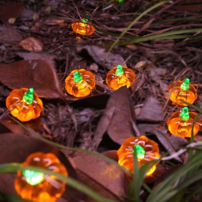 LED Halloween 3D Kürbis String Lichter Bar Shop Ambiente Szene Layout Dekorative Laternen, 20 LEDs Always On, 30 LEDs Always On, 20 LEDs Flashing, 30 LEDs Flashing – Bild 4