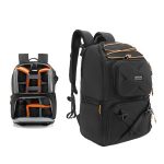Cwatcun D132 DSLR-Kamera-Rucksack, Hartschalen-Crashproof, wasserdicht, Dekompressions-Schulter-Fototasche, 1st Generation Large Black, 2nd Generation Large Black